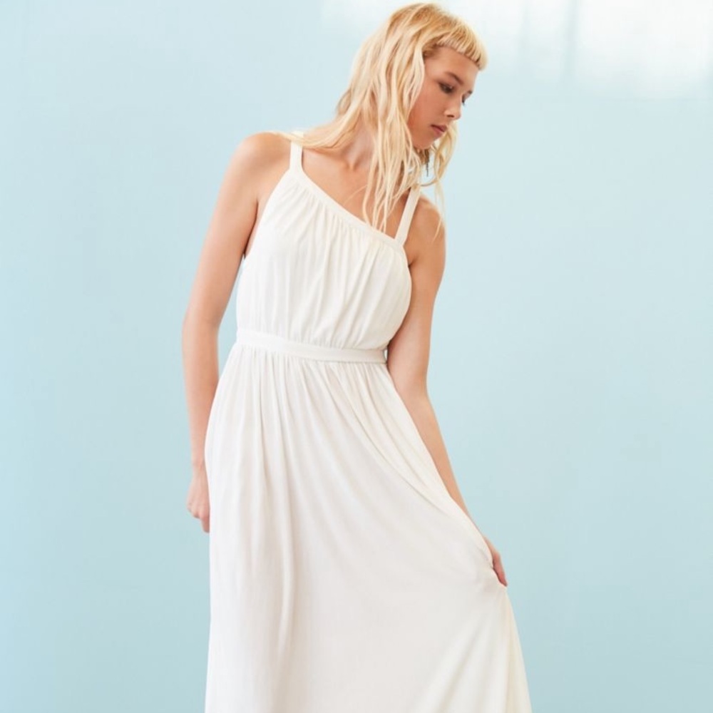 Kimchi blue Coralina cupro Ivory maxi dress
